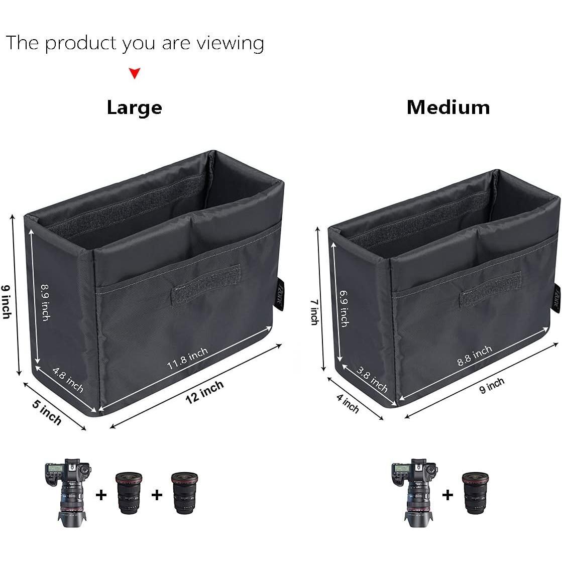 Shockproof Foldable Camera Insert Bag Lens Cases