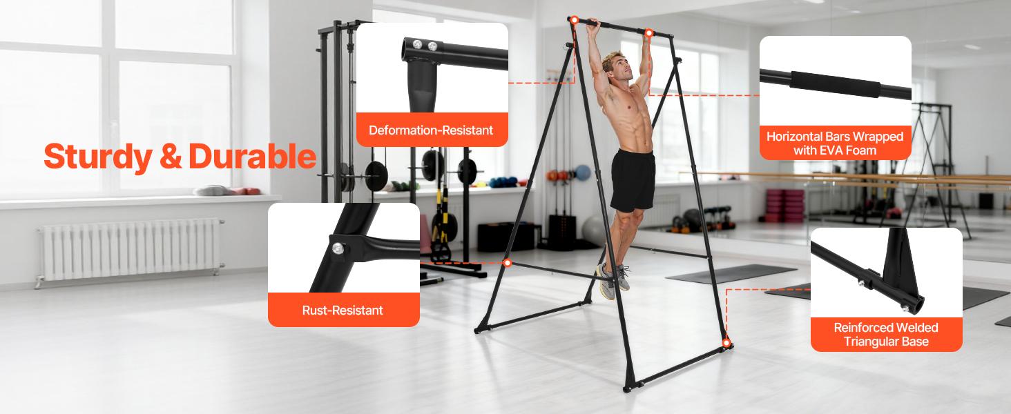 fathersdaygift  VEVOR Yoga Stand Frame, Max 440.9 lbs Load Swing Stand, Triangular Structure Yoga Aerial Rig, Aerial Silk Stands with EVA Foam, 4-Level Horizontal 6-Level Vertical Adjustment, Multi-Functional