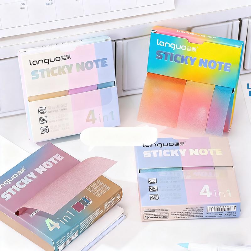 Transparent Pull-Out Sticky Notes, High Aesthetic Design, Ideal for Student Error Correction, Office Marking Stickers, Sticker Sheets, Daily Reminder Labels