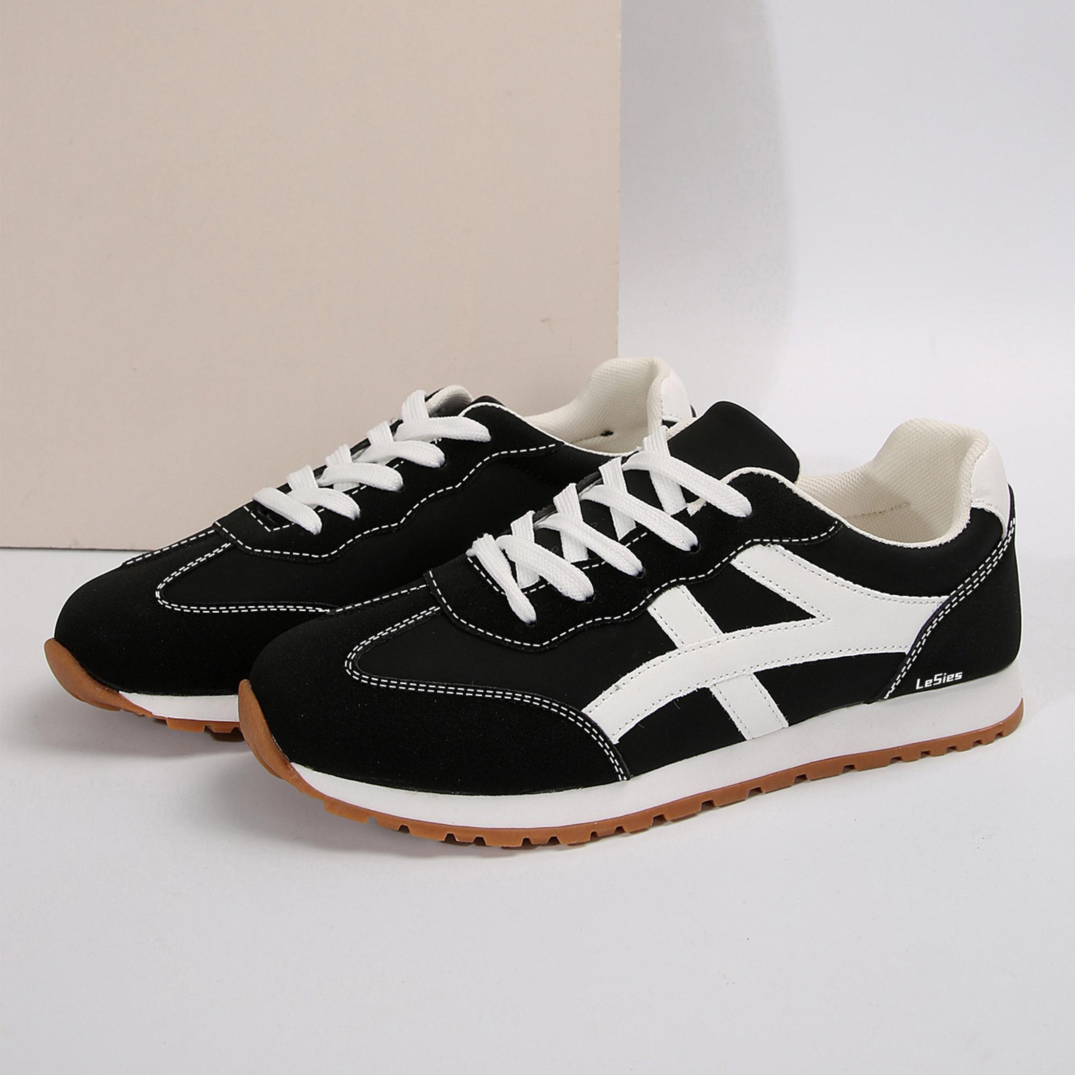 Wide Toe Box Shoes for Women Mircrofiber Suede Patchwork Non-Slip Casual Walking Shoes Comfortable Gym Tennis Running Shoes Workout Womens Fashion Sneakers Springfresh