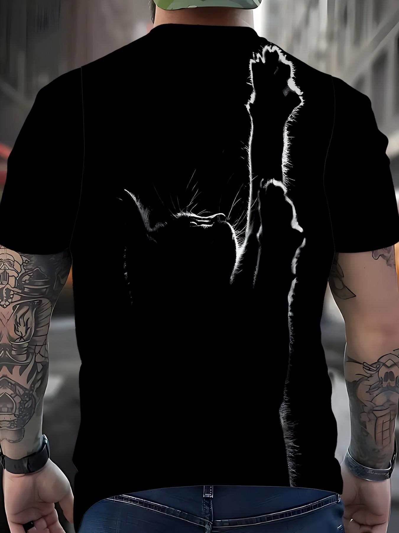 New Casual 3D American Digital Print Round Neck T-Shirt, Comfortable Fabric, Breathable, Not Hot, Short Sleeve, All Seasons