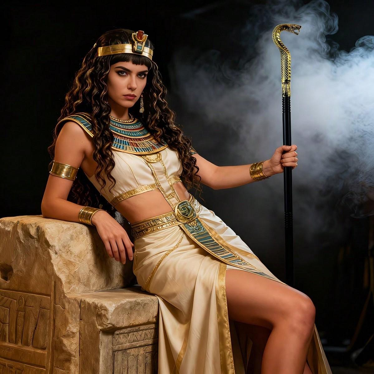 High Snake Eye Glasses Staff, Pharaoh Wand, Wizard Stick, Cosplay Prop, Halloween Costume, Theme Party, Stage Performance Decor