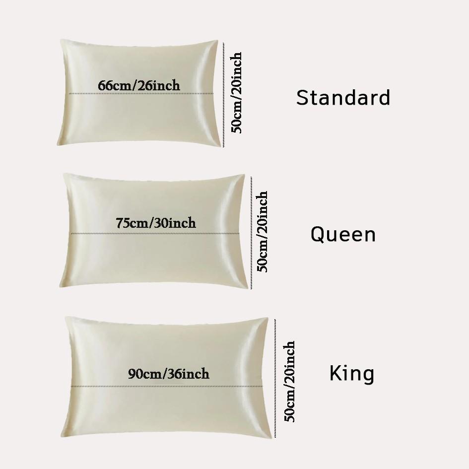 Solid-color satin pillowcases, skin-friendly and breathable unfilled pillowcases, soft and comfortable home and dormitory bedding accessories, cool and smooth to the touch, for a refreshing bedroom, bedroom decor, silky satin bedding