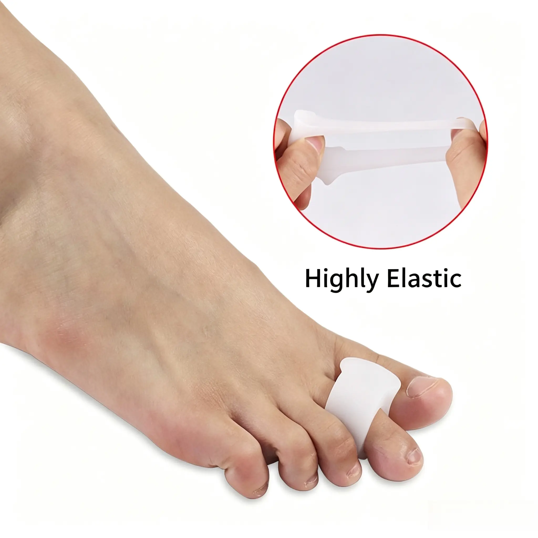 SEBS Soft Bunion Correctors, Double Loop Toe Spacers And Toe Box Spreader, Hammer Toe Straightener, Pain Relief Protectors For Men And Women, Wearable Inside Shoes