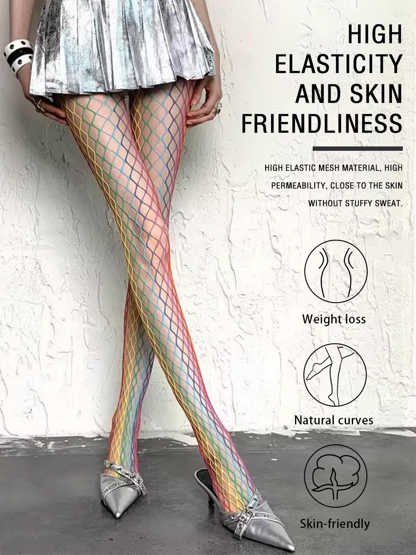 High Waist Rainbow Stripe Jumpsuit, Slim-Fitting Casual Wear, Visual Leg Sculpting, All-Season Fashion, Bold and Trendy Style