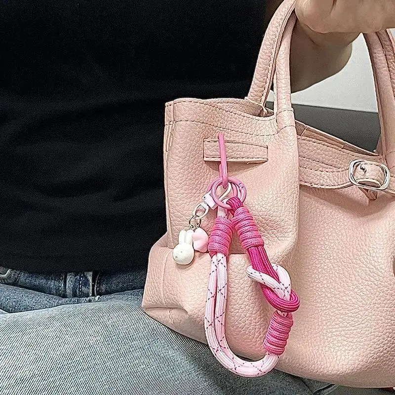 Kawaii Miffy Rabbit Short Bracelet Instagram Cute Pink Star Miffy Rabbit Primary School Schoolbag Pendant, Bag Decoration