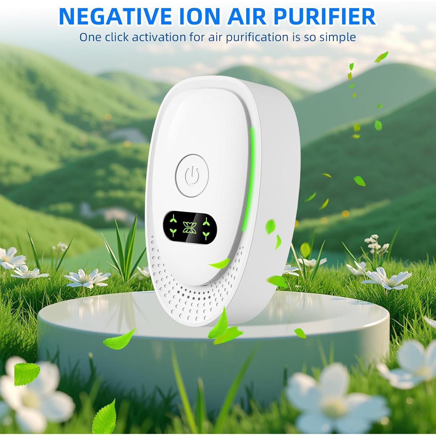 2026 New Plug-In Air Purifier, Home Negative Ion Air Purifier, Quiet Air Freshener, Office Silent Air Purifier, Dust-Free, Pet-Proof, Odor Control
