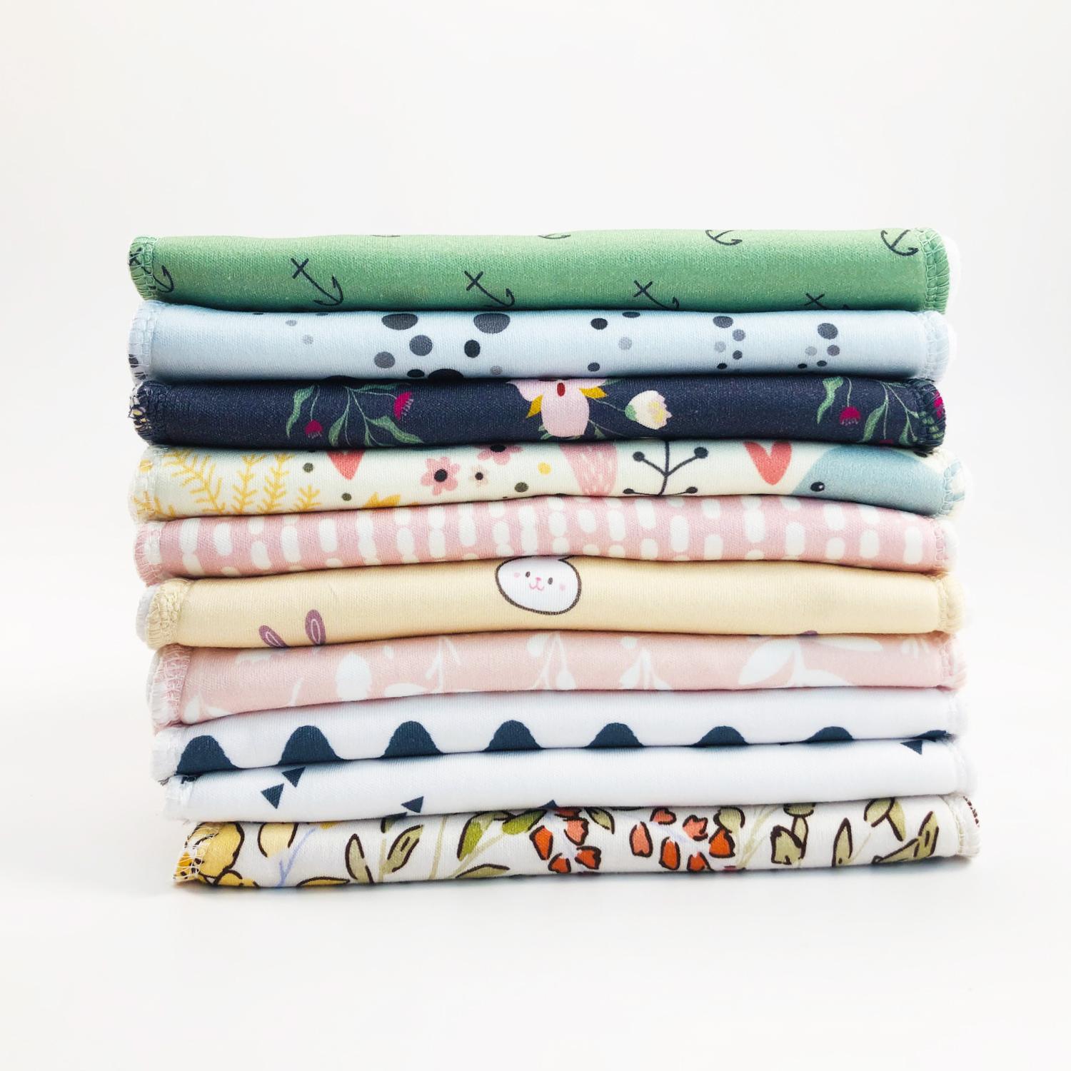 5-Pack Newborn Super Soft Burp Cloths - Absorbent and Breathable, Cute Cartoon Unisex Design, Spit-Up Burp Cloth Set, Newborn Gift