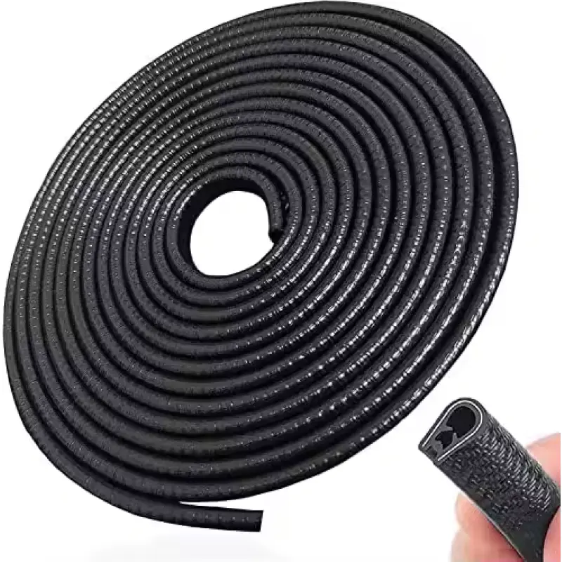 U-shaped edge decoration rubber seal protector rubber clip suitable for door sealing strip edge protection device universal rubber (5M)