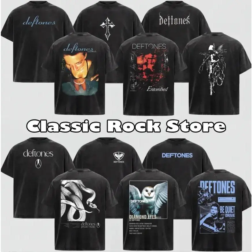 [PT 100%cotton] Retro Limited Deftones Entombed Heavy Metal , Deftones rock band , metal band , rock tour t-, alternative band merch, trending t-, 90s graphic tee, vintage graphic tee, grunge aesthetic , classic rock merch funny shirts humortee,Streetwear