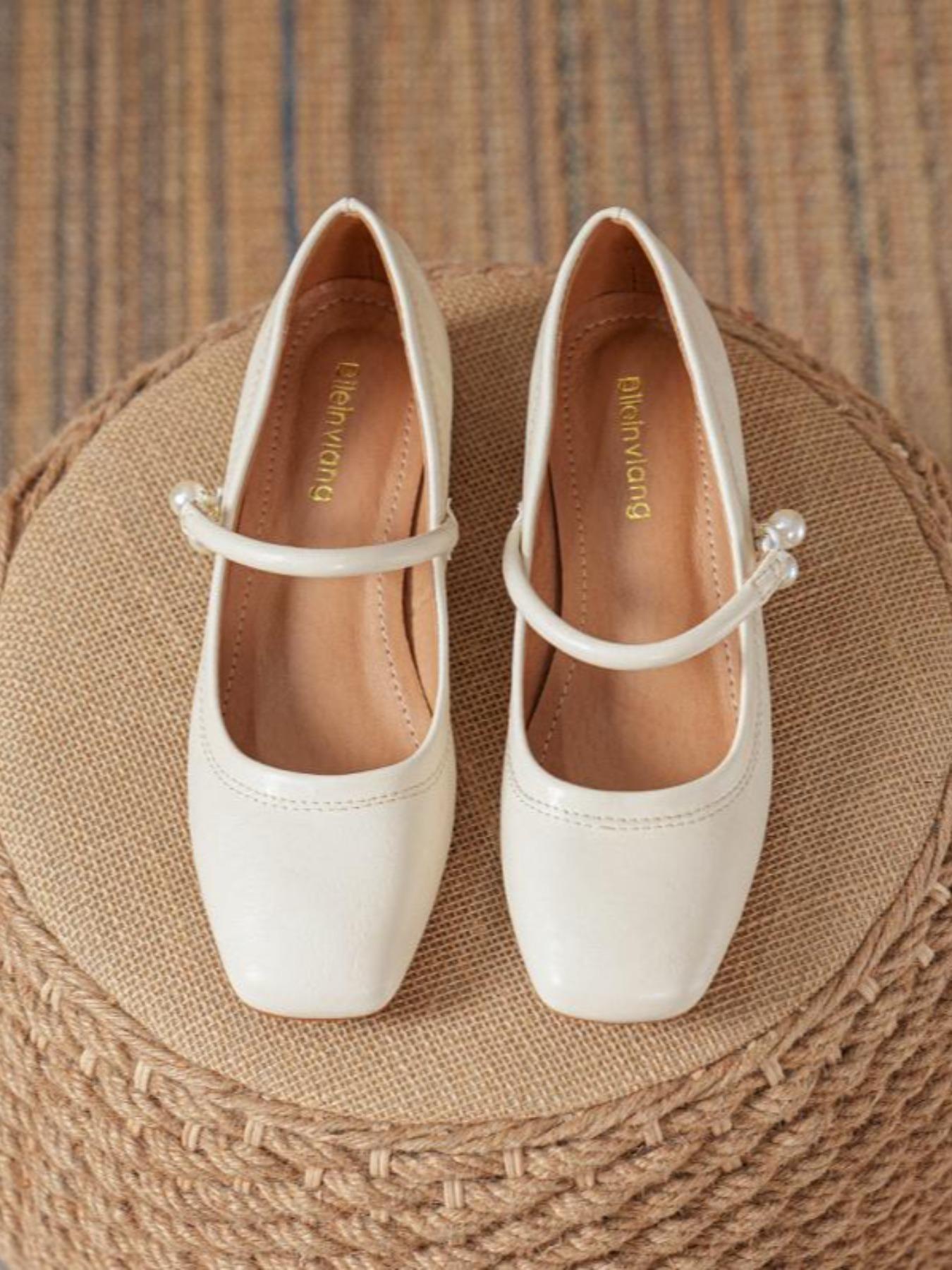 2026 French Style Women’s Comfortable Flat Shoes, Elegant Mary Jane Design with Low Heel and Rubber Sole for Work & Casual Outings, Soft and Lightweight for All-Day Wear