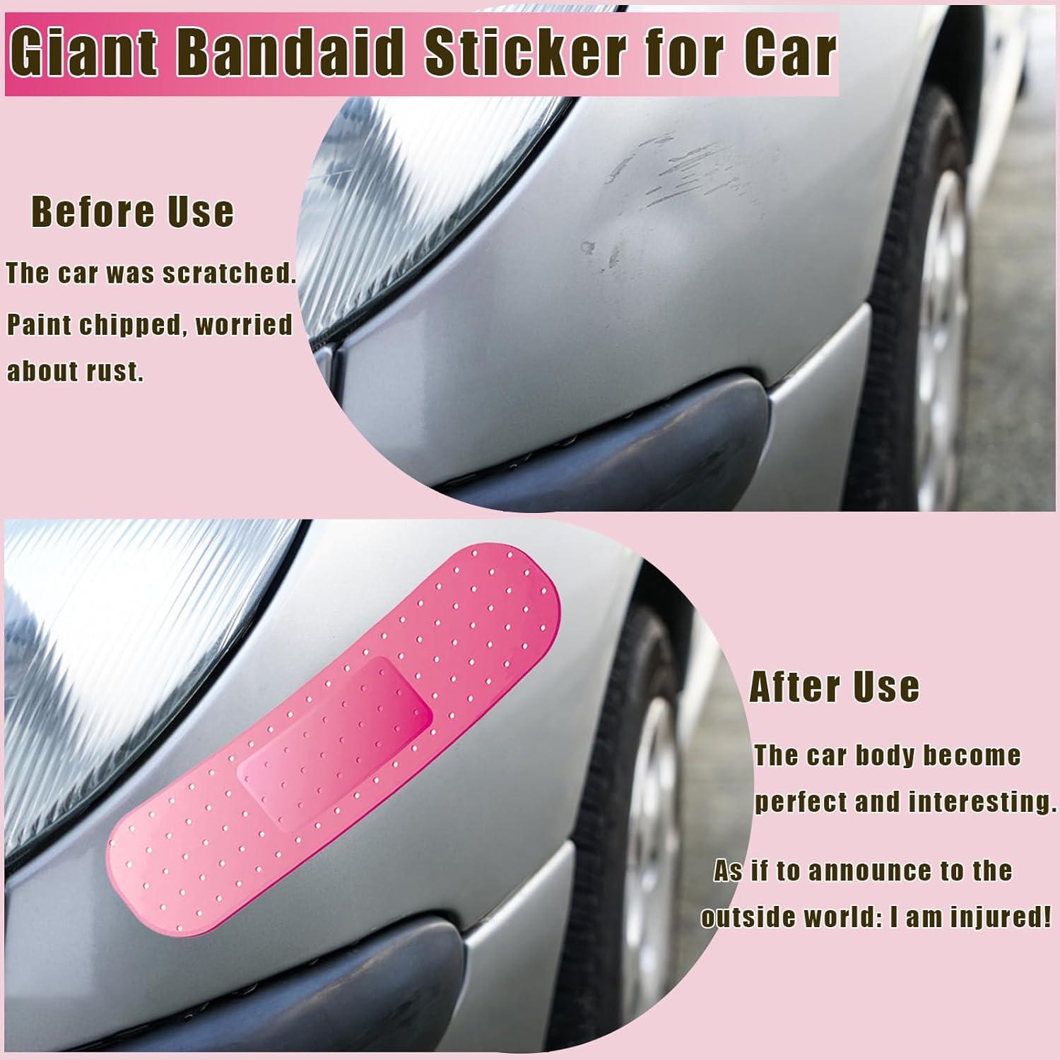 4pcs Funny Car Band Aid Sticker for Car Damage, 10/24in Giant Band Aid ...