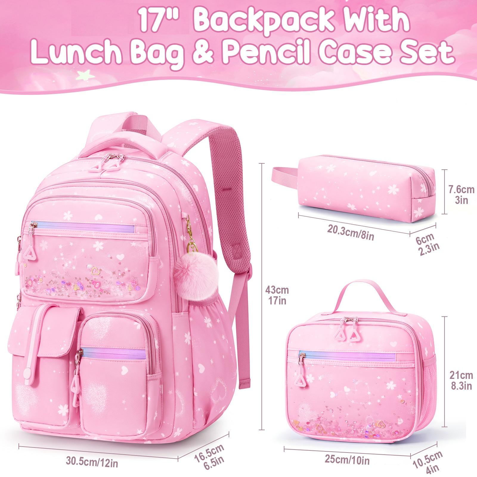 Fimibuke Waterproof Clear Backpack 3PCS Set with Lunch Box & Pencil Case – Lightweight School Backpack Stadium Approved for Elementary, Middle & High School Students TikTokShopBacktoSchool Fimibuke Waterproof Clear Backpack 3PCS Set with Lunch Box & Pencil Case – Lightweight School Backpack Stadium Approved for Elementary, Middle & High School Students TikTokShopBacktoSchool