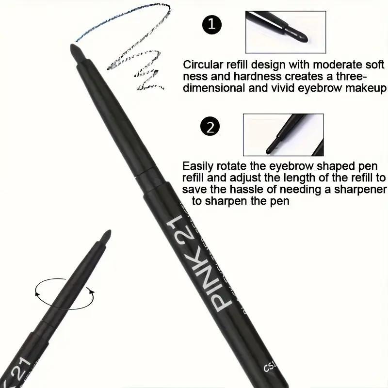 5 black gel eyeliner pencils, long-lasting and natural, soft and smooth, easy to apply, matte and quick-drying, smudge-resistant gel eyeliner cosmetics