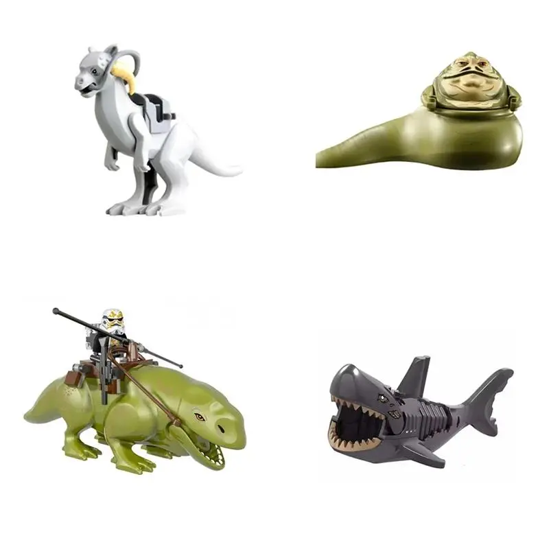 Movie Figure Crocodile Monsters Peripheral Plastic Model Assembling Building Blocks Advanced Statue Kids Birthday Gifts Toys