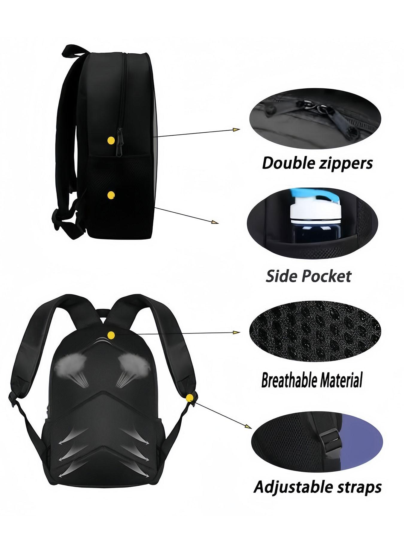 Twice Takedown Chibi Backpack, Kpop Cartoon School Bag for Teens, Lightweight Travel Daypack, Jihyo Chaeyoung Jeongyeon Print, Casual Laptop Backpack