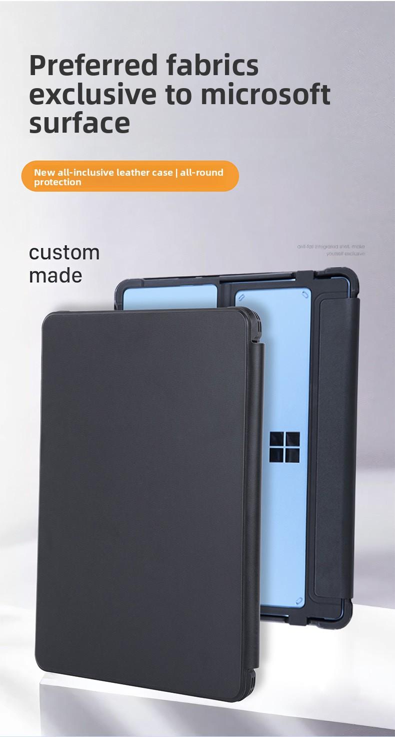 Shockproof Silicone Case for Microsoft Surface Pro 9/10/11, Full Body Protective Cover with Built-in Stand, Compatible with Type Cover Keyboard, Anti-Scratch Rugged TPU Shell for 12.9 Inch Surface Tablet