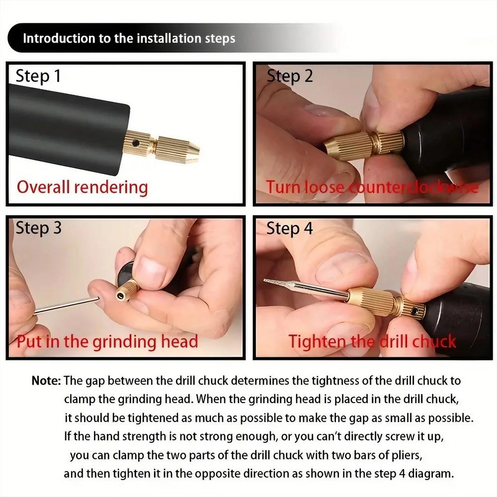 Usb micro drill & Engraver Kit, multi-function Electric Grinding Pen for Jewelry, Wood, Metal, pcb diy polishing. Includes 5 Diamond Ceramic Bits, Aluminum Alloy Anti-Slip Mini Tool for crafting & Repair.