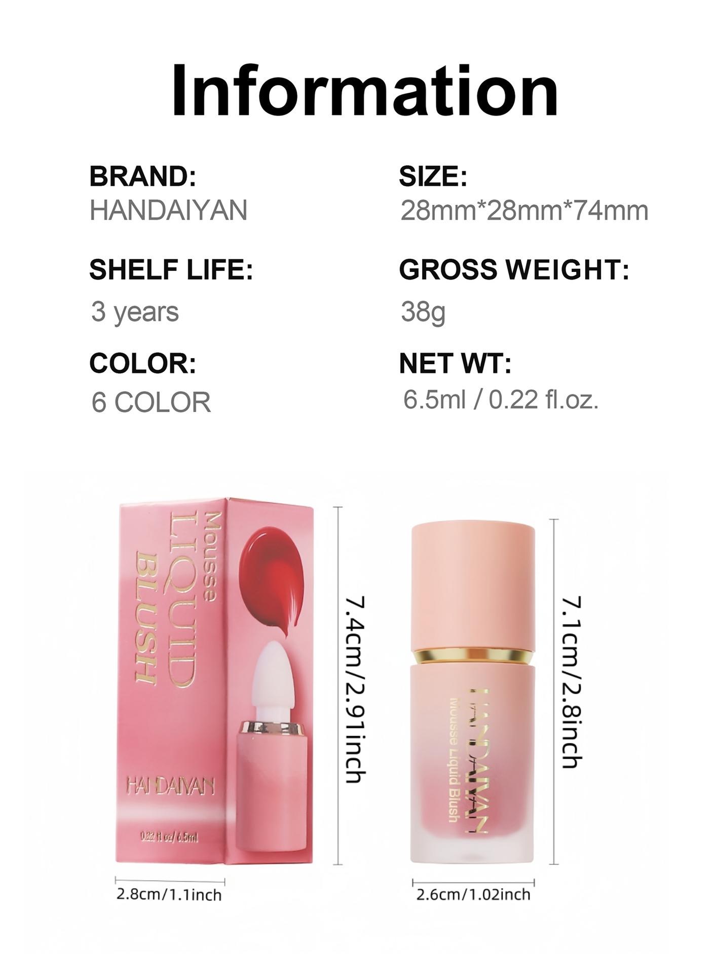 2Pcs Liquid matte powder blusher, easy to color, durable and natural, facial makeup rouge, glass bottle is suitable for makeup makeup, which is a must for female travel, home and dating 2Pcs Liquid matte powder blusher, easy to color, durable and natural, facial makeup rouge, glass bottle is suitable for makeup makeup, which is a must for female travel, home and dating