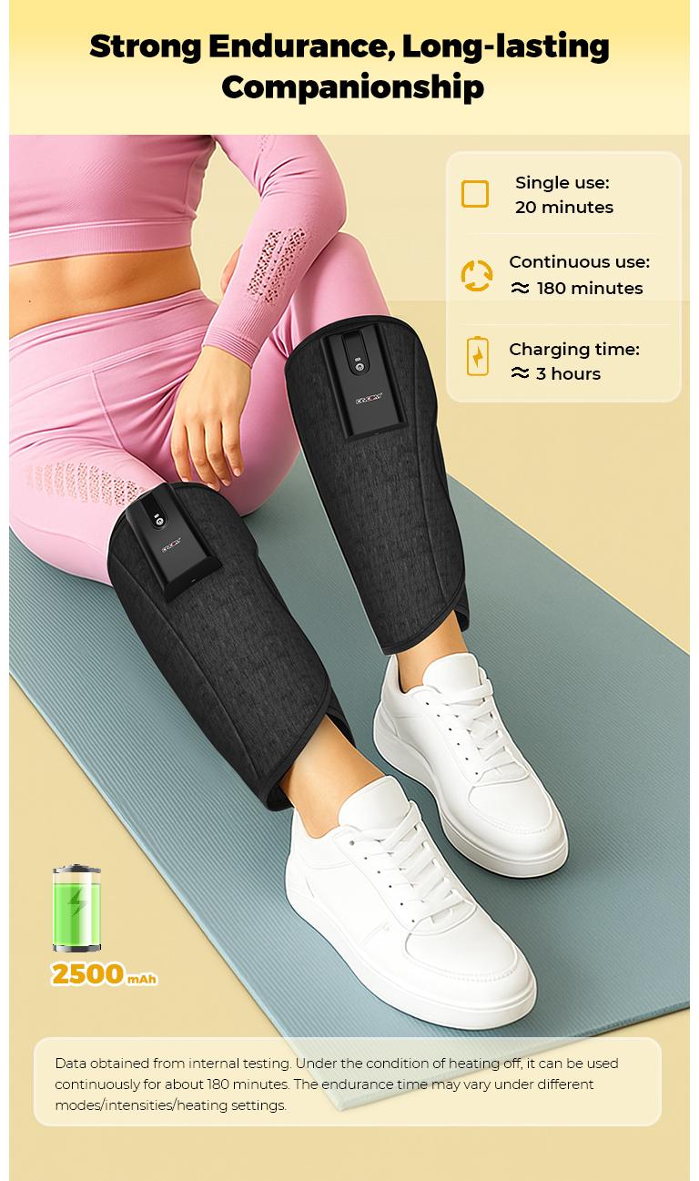 CINCOM Wireless Portable Leg Massager with Calf Airbags, Customizable Modes, Adjustable Intensity Levels - Portable Muscle Massagers, Self Care Products, Women's Relaxation Gifts [SummerVibes]