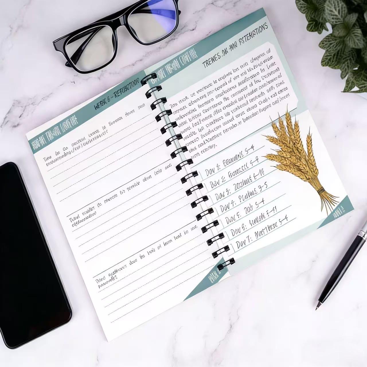 Christian Annual Bible Reading Plan, Inspirational Travel Tracker, Suitable for Men and Women, Daily Spiritual Growth Guide