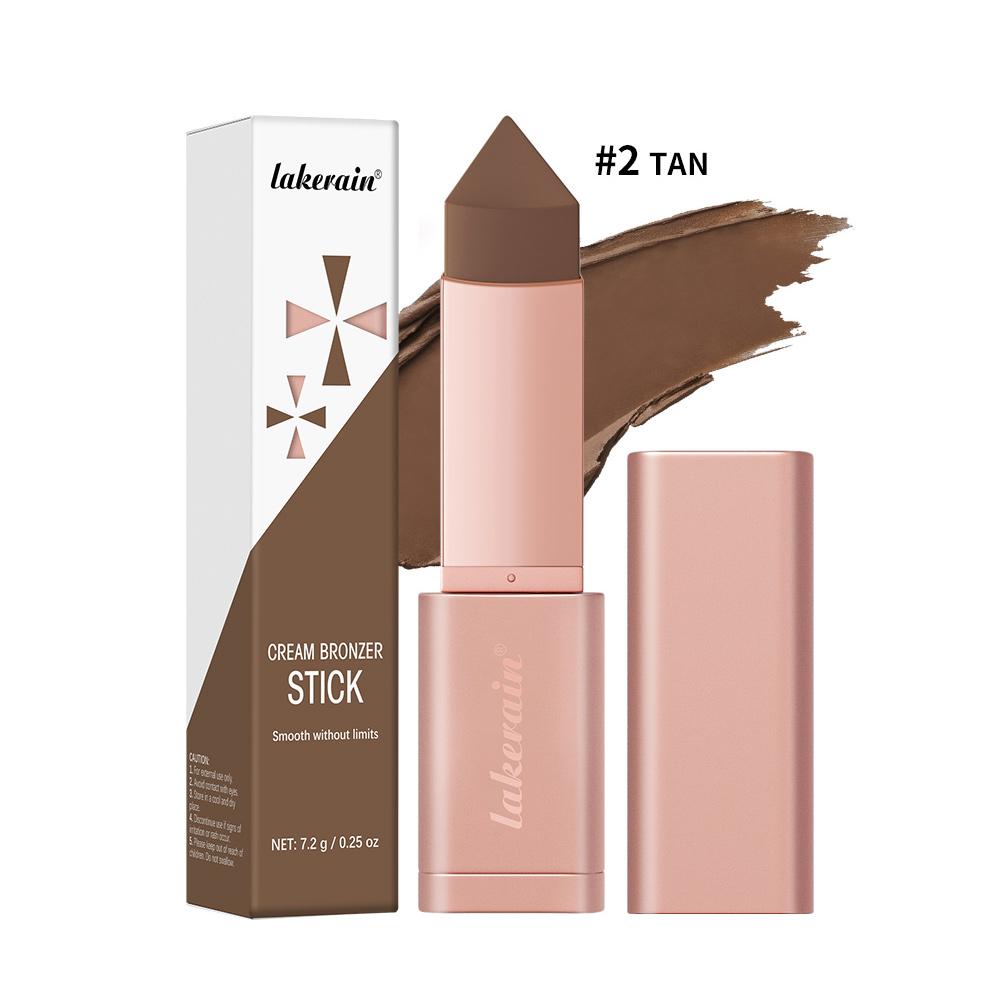 Lakerain 5 Colors Beauty Bronzer Cream Bronzer Stick Bronze Contour Stick, Long-Lasting Wear, Nourishing & Moisturizing, Waterproof & Sweatproof, Sculpted Natural Face Makeup, Summer Vibe, Suitable For Daily And Travel Use
