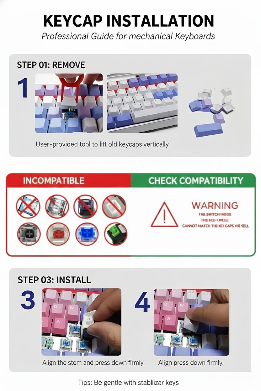 Halloween Ghost Keycaps, Cute Cartoon Design, Mechanical Keyboard Caps, DIY Decoration, Fits Cherry Mx Axes, Replaceable Esc/game Keys, Gamer Gift