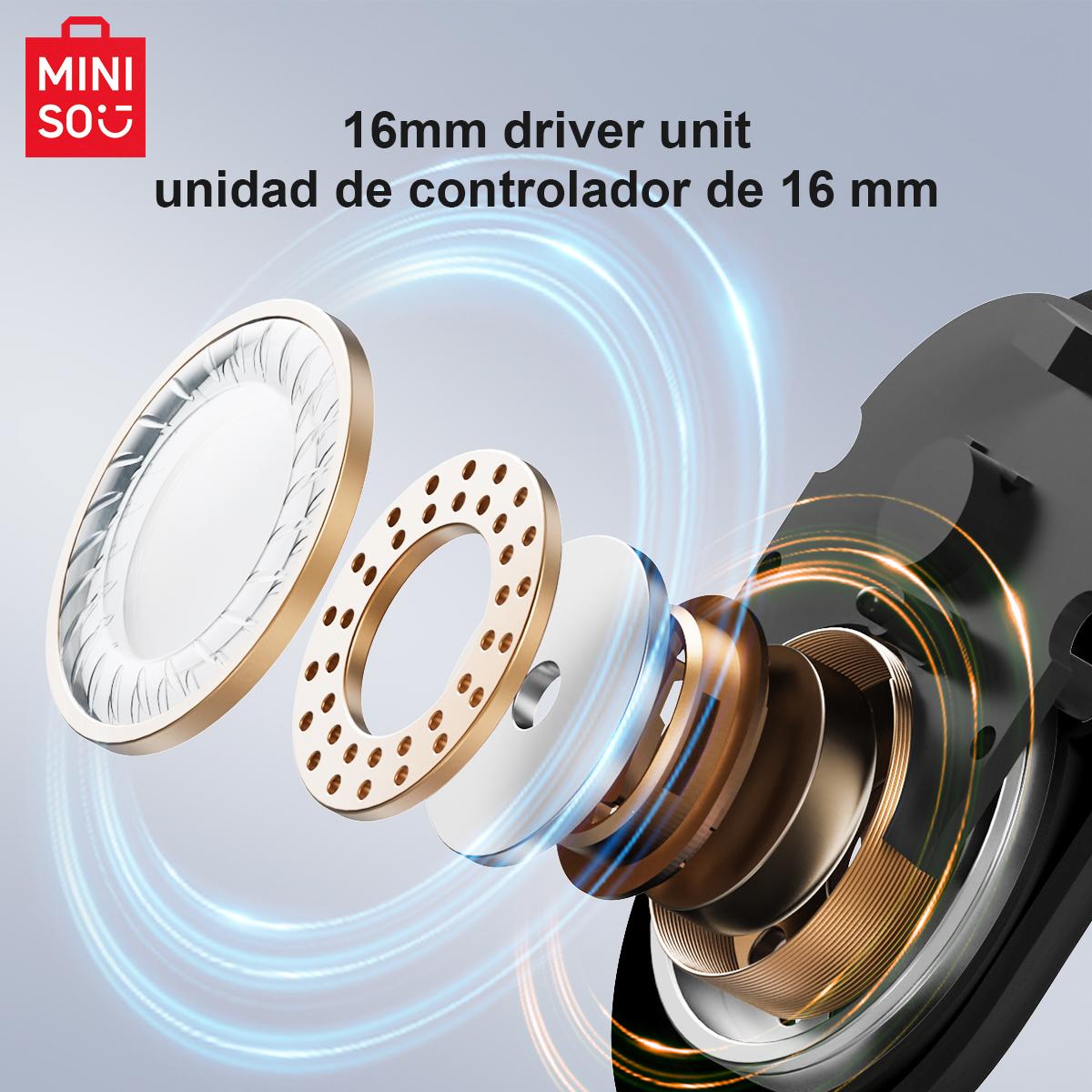 MINISO MS162 Wireless Translation Earbuds with APP Stereo Headset Built-in Microphone Headphones Bluetooth 5.4 Headset 30 Hours Long-lasting Battery Life High-quality Sound Earphones Suitable for Gym Running Exercise