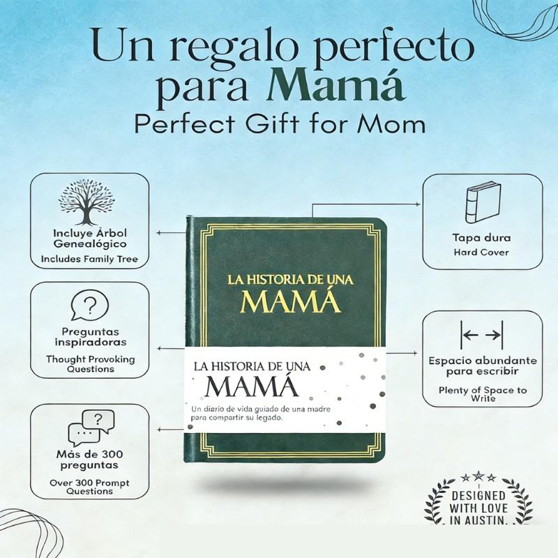 Mom's Life Story Diary Hardcover Edition, Meaningful Memorial Gift, 250+ Guiding Questions, Perfect for Mother's Day Birthday Christmas