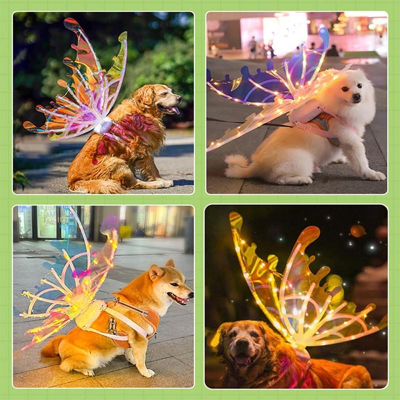 LED Light Up Butterfly Wings, 1 Count Battery Powered Colorful Glowing Butterfly Wings, Novelty Lighting for Party, Festival & Holiday, Butterfly Props (Batteries Not Included)