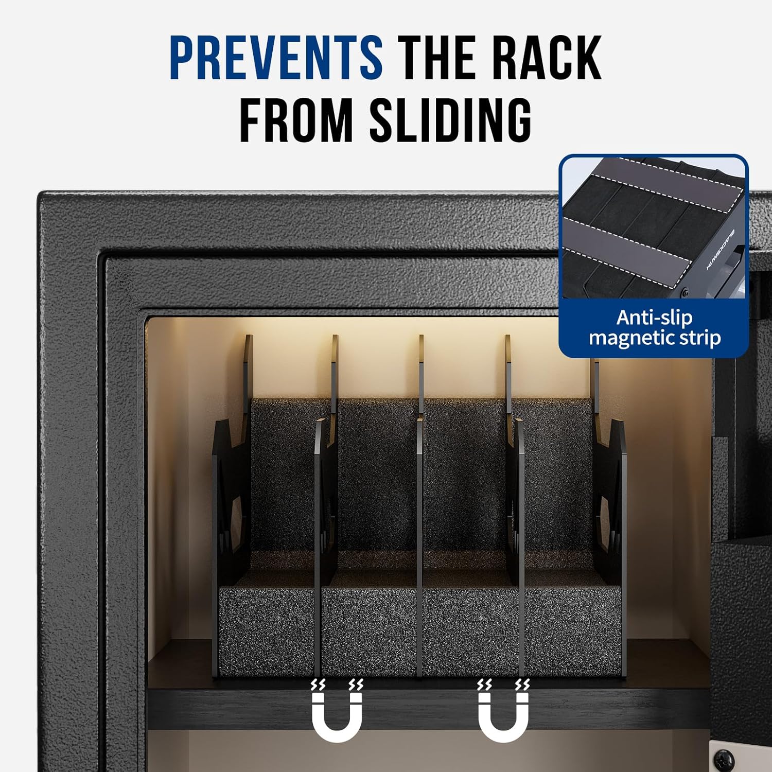 BlackSmith Foam Pistol Rack for G-Safe Cabinet Accessories Storage(4-Slots)