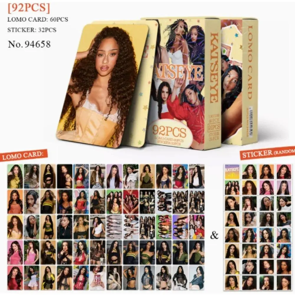 2026 Hot selling toys 55/92Pcs Kpop Idol KATSEYE Album Gabriela Lomo Cards LARA DANIELA HD Printd Photocards Stickers MANON MEGAN YOONCHAE Fans Gift Internet-famous toy