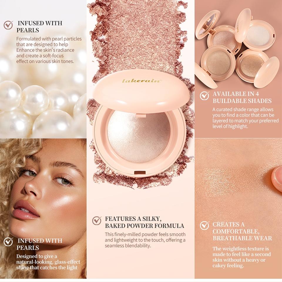 4-colour cream highlighter; illuminating highlighter; glitter highlighter; contouring highlighter all-in-one; ginger-toned highlighter; pearlescent highlighter; facial illuminating highlighter; subtle shimmer highlighter; intense shimmer highlighter