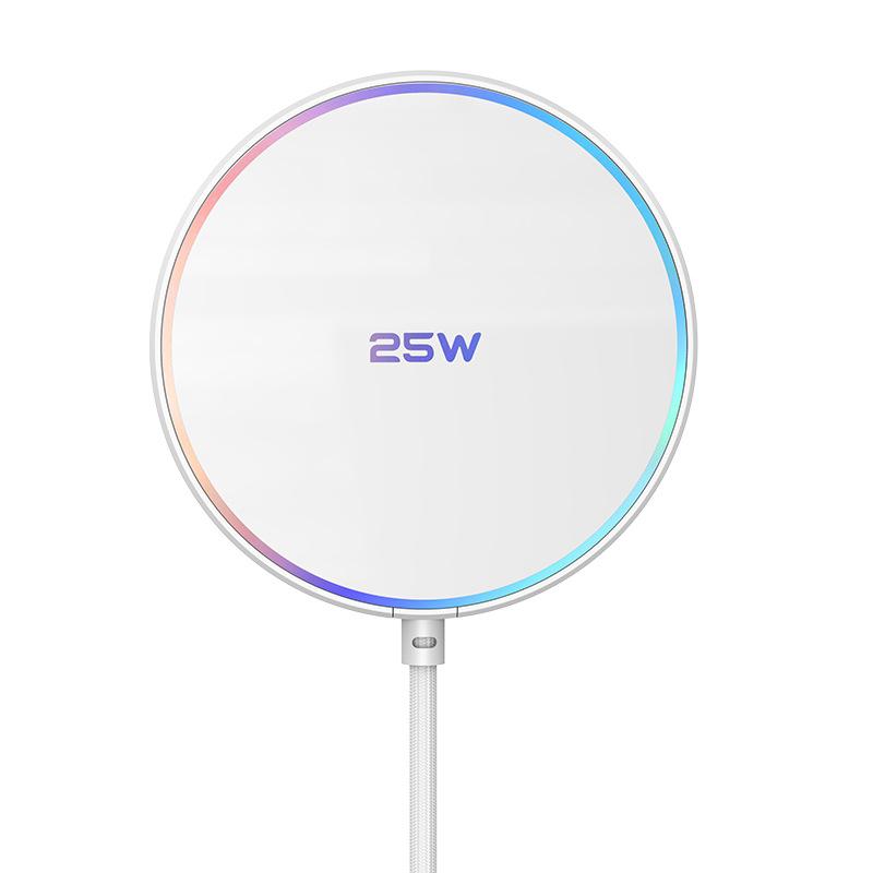25W Magnetic Wireless Charger with 25w Power, Ultra Slim Fast Charging Dual-Use Car Dashboard & Desktop Charging Station Compatible with iPhone Smartphones & Universal Devices crossbody strap