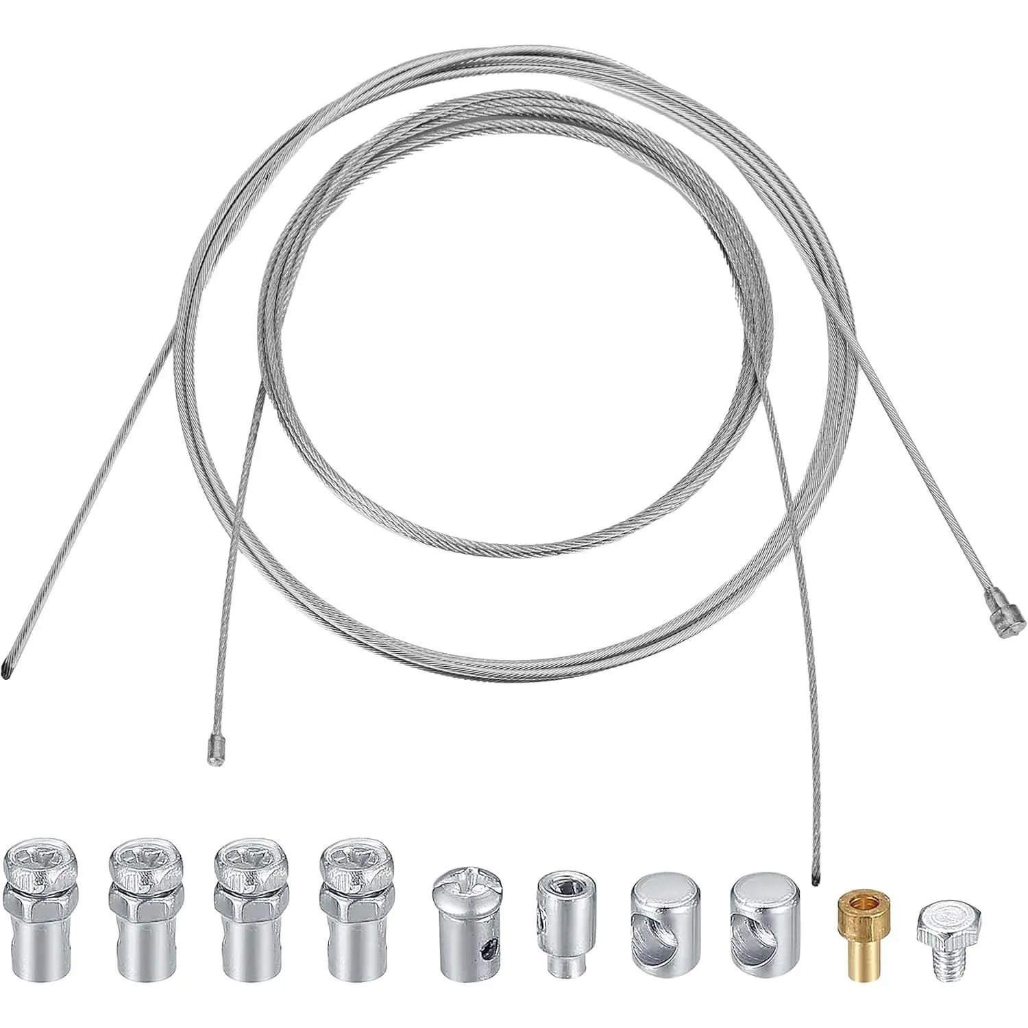 Universal Motorcycle Throttle Clutch Brake Cable Repair Kit, Road Bike Brake Shifter Cable, Bicycle Gear Cable Wire Kit Inner Replacement Set for Road Mountain Bike Motorcycle