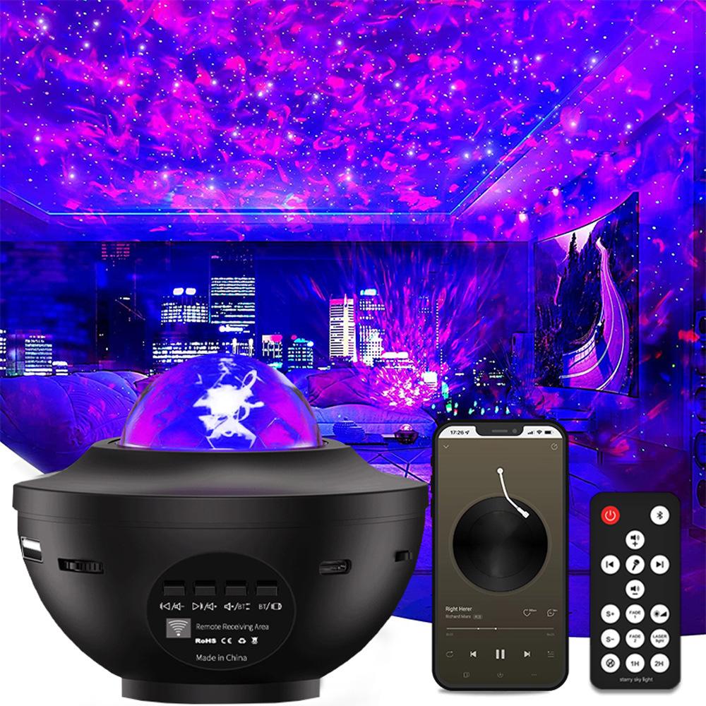 Star Projector, Galaxy Light Projector with Bluetooth Speaker, Multi-Color Dynamic Projection Star Night Light Projector for Kids & Adults' Bedrooms, Aesthetic Room Decor Enhancement, Thanksgiving & Christmas Gift