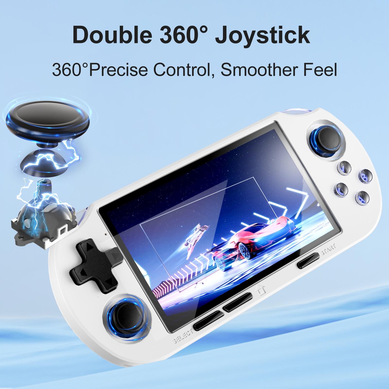 GAMINJA 4.5 Inch Classic Composite Game Console, Dual 360° Joysticks, 14+ Emulators, 12000+ Games, Portable for Home, Travel, Holiday Gifts