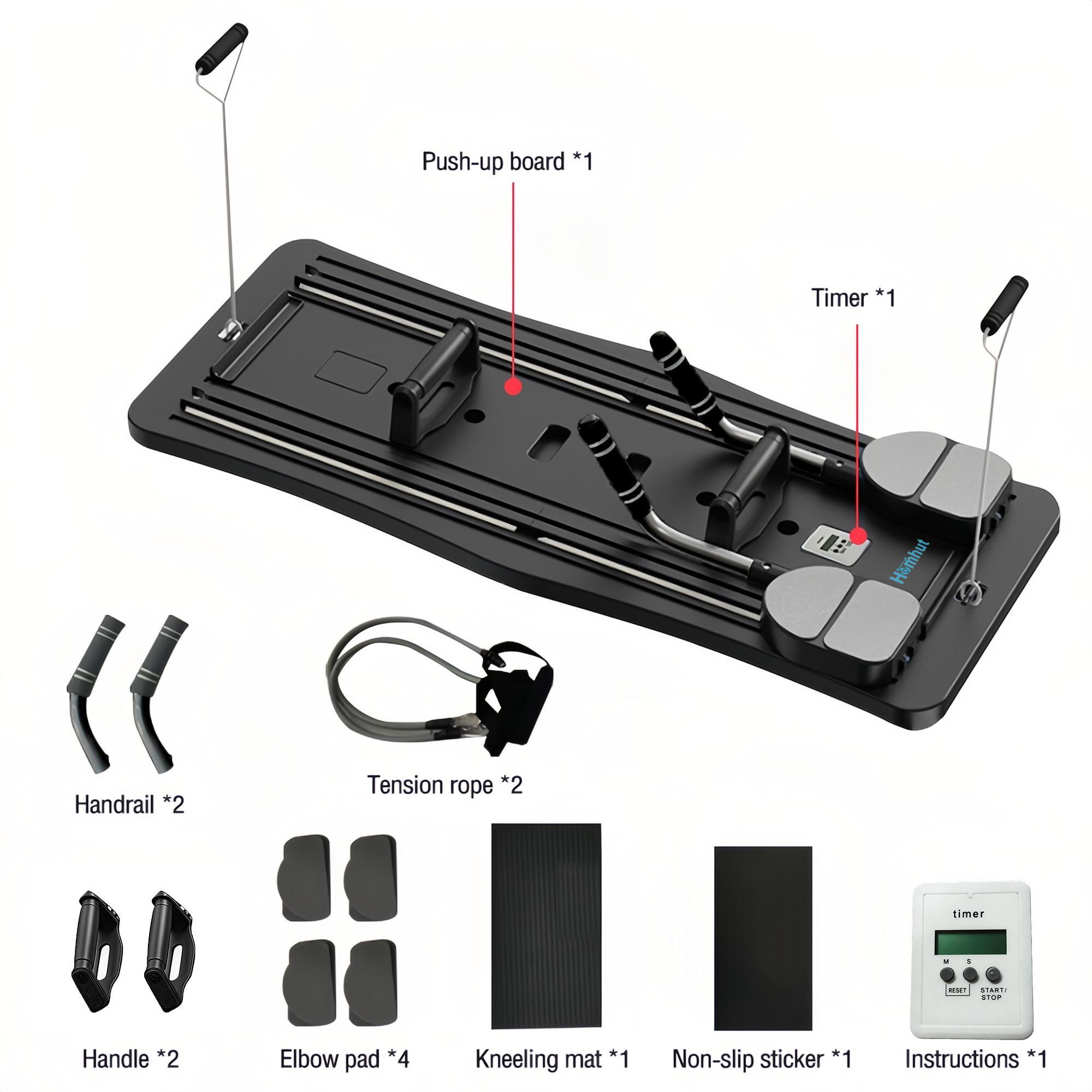 Multi functional home pilates workout tool 4 in 1 ab exercise board pilates board pilates reformer foldable lightweight core training gym fitness equipment