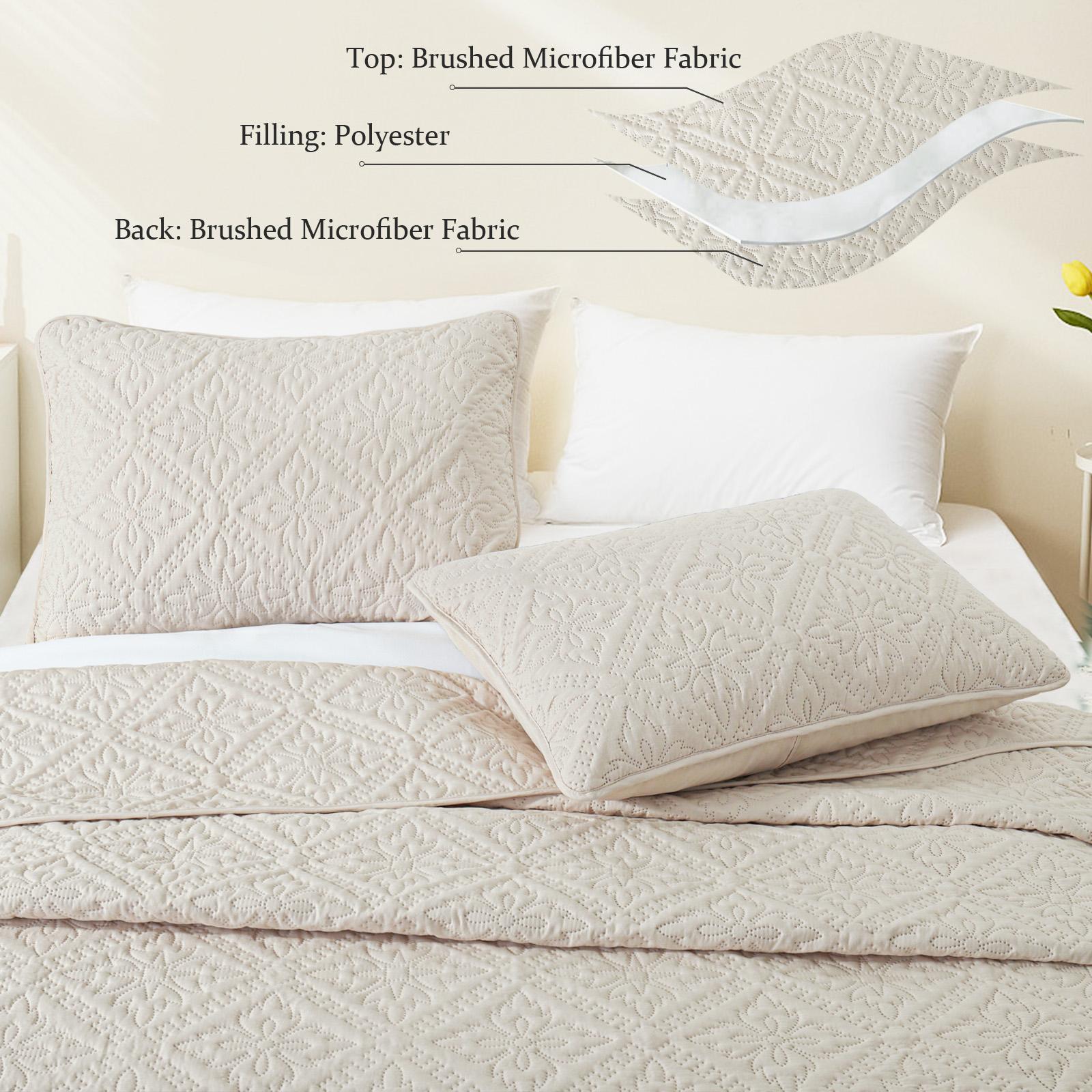 Exclusivo Mezcla California King/King/Queen/Twin Size Quilt Bedding Set, Lightweight Soft Bedspreads Coverlets with 2 Pillow Shams, Modern Oversized Quilts for All Seasons