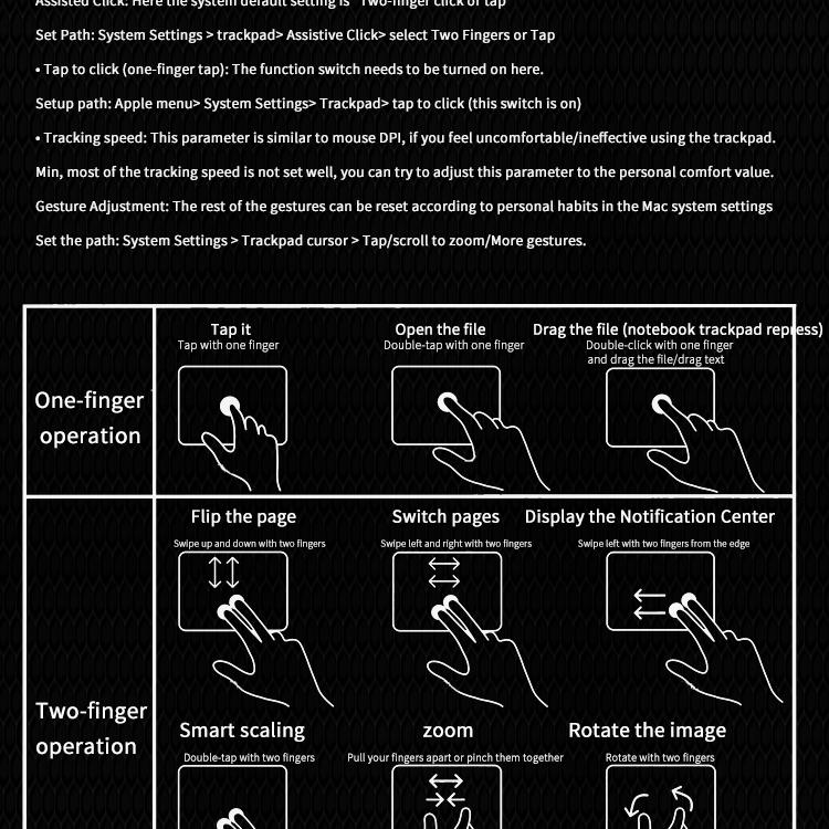 JOMAA Bluetooth Wireless+Wired Trackpad 2.4G Tri-Mode Touchpad Mouse Rechargeable High-Precision Touchpad for IOS Mac Windows