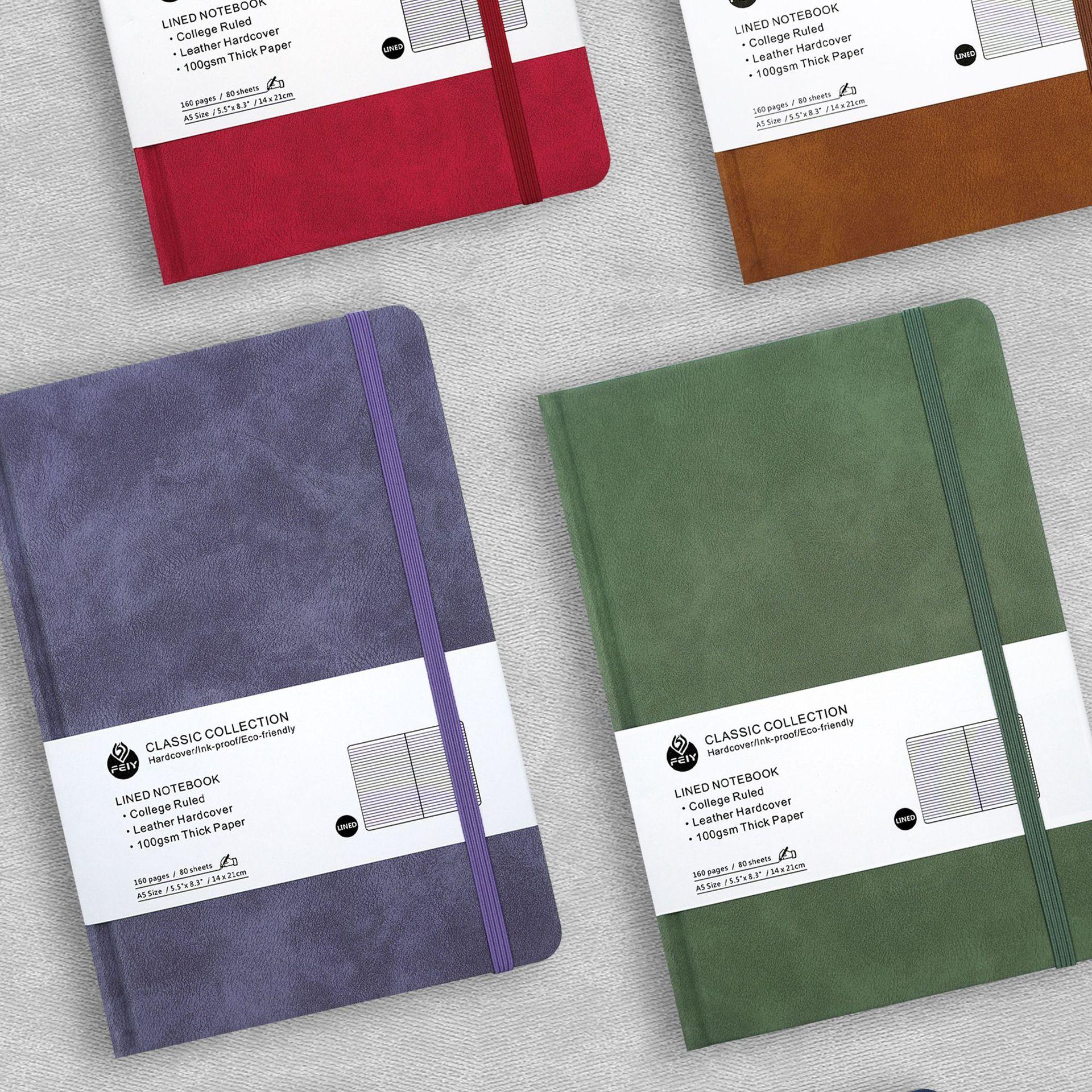 1 A5 notebook with horizontal lines, simple strap diary, high aesthetic value planner notebook