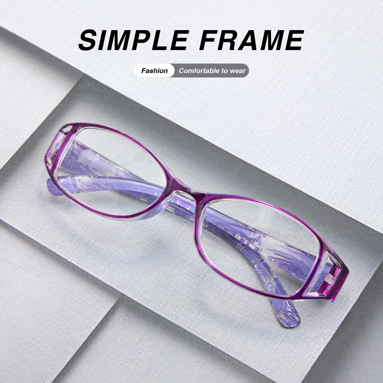 3 Pairs Vintage Reading Glasses for Presbyopia, Full Frame Square Eyewear with HD Magnifying Lenses, European Style Plastic Frames