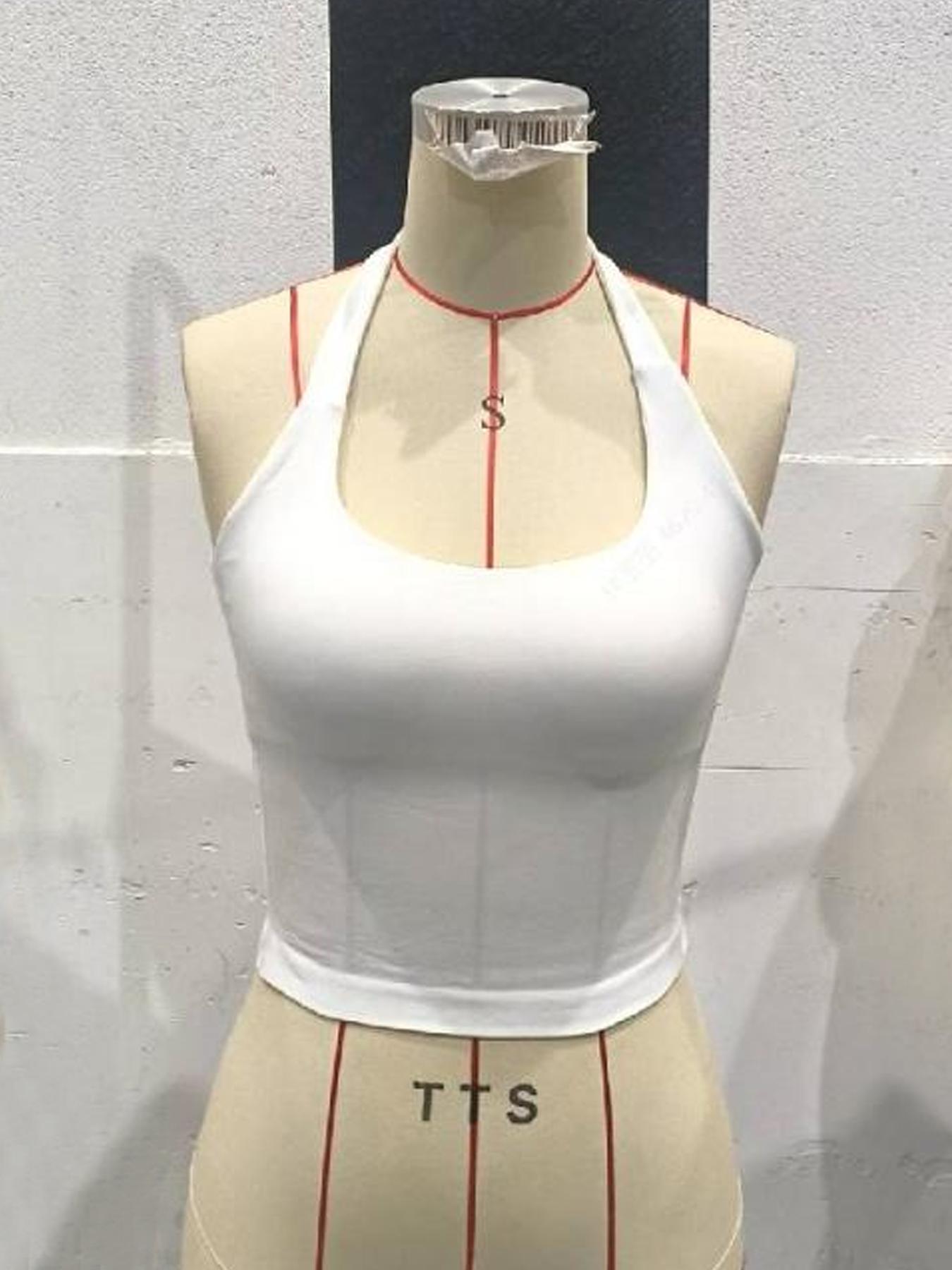 Women's Solid Removable Chest Pad Sports Tank Top, Breathable Comfortable Sports Top for Yoga Gym Workout, Ladies Sportswear for All Seasons