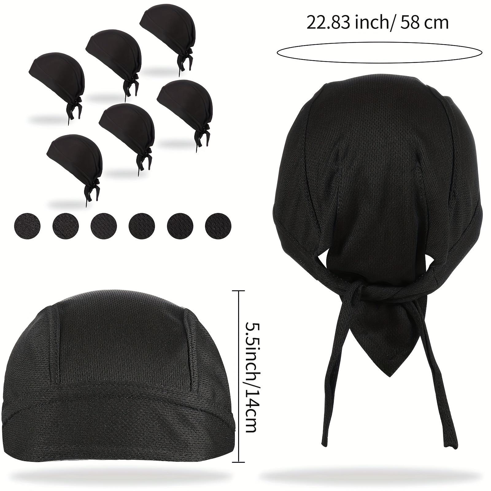 7pcs Do Rags Sweat Wicking Beanie Cooling Durags Skull Cap Motorcycle Head Wrap Bandana for Men Women, Unisex
