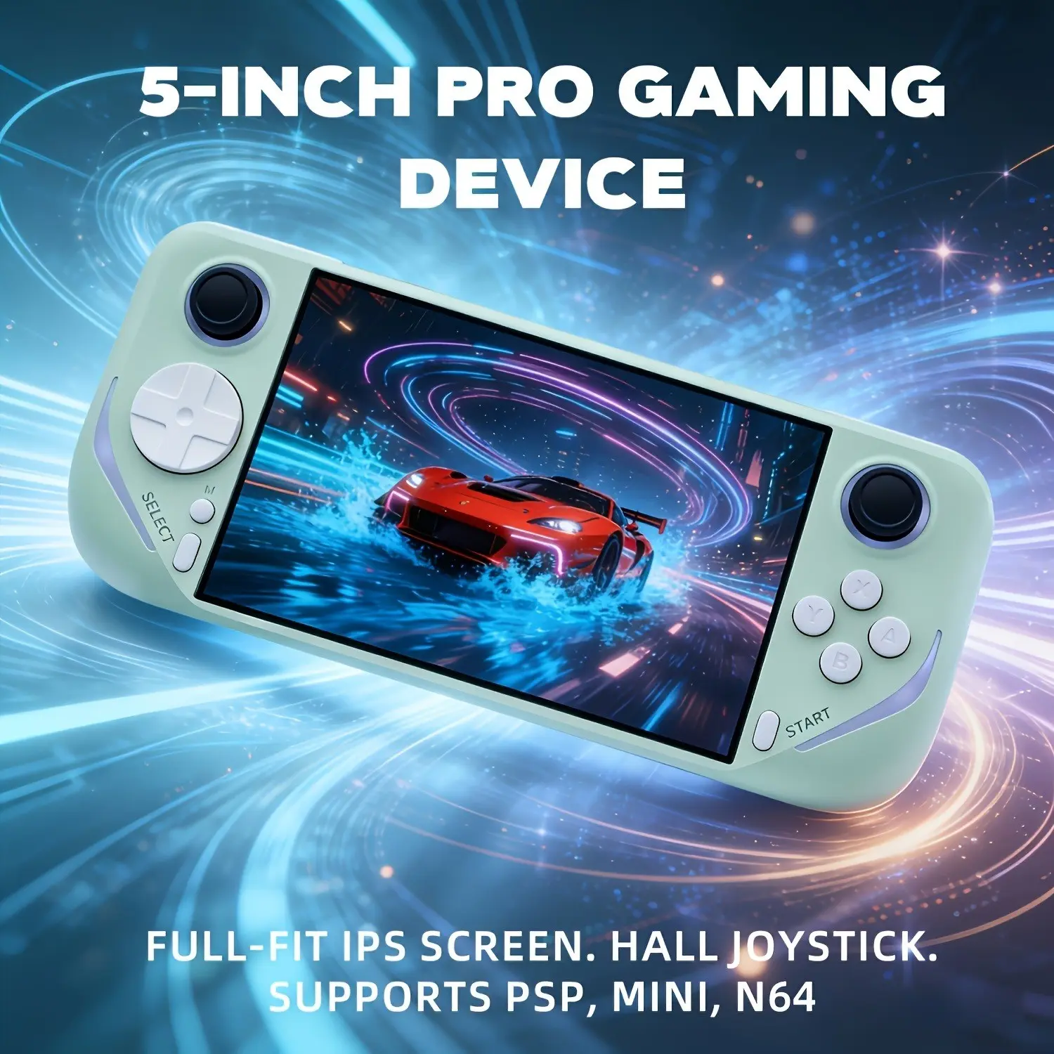 2026 Upgraded E6 Handheld Game Console, Portable Retro Gaming Device with Linux System, 5-Inch HD IPS Screen, 5000mAh Rechargeable Battery, USB Charging, Ergonomic Grip, Compact and Durable Design, Portable Gaming Consoles