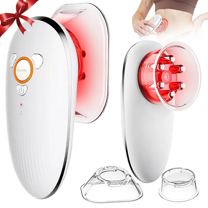 4-in-1 EMS Facial & Body Massager AM-820 Wireless Microcurrent Cupping Vibration Device for Skin Firming Sculpting Relaxation Portable Rechargeable Beauty Tool for Home Spa Self Care Routine Cordless Daily Use Relaxing