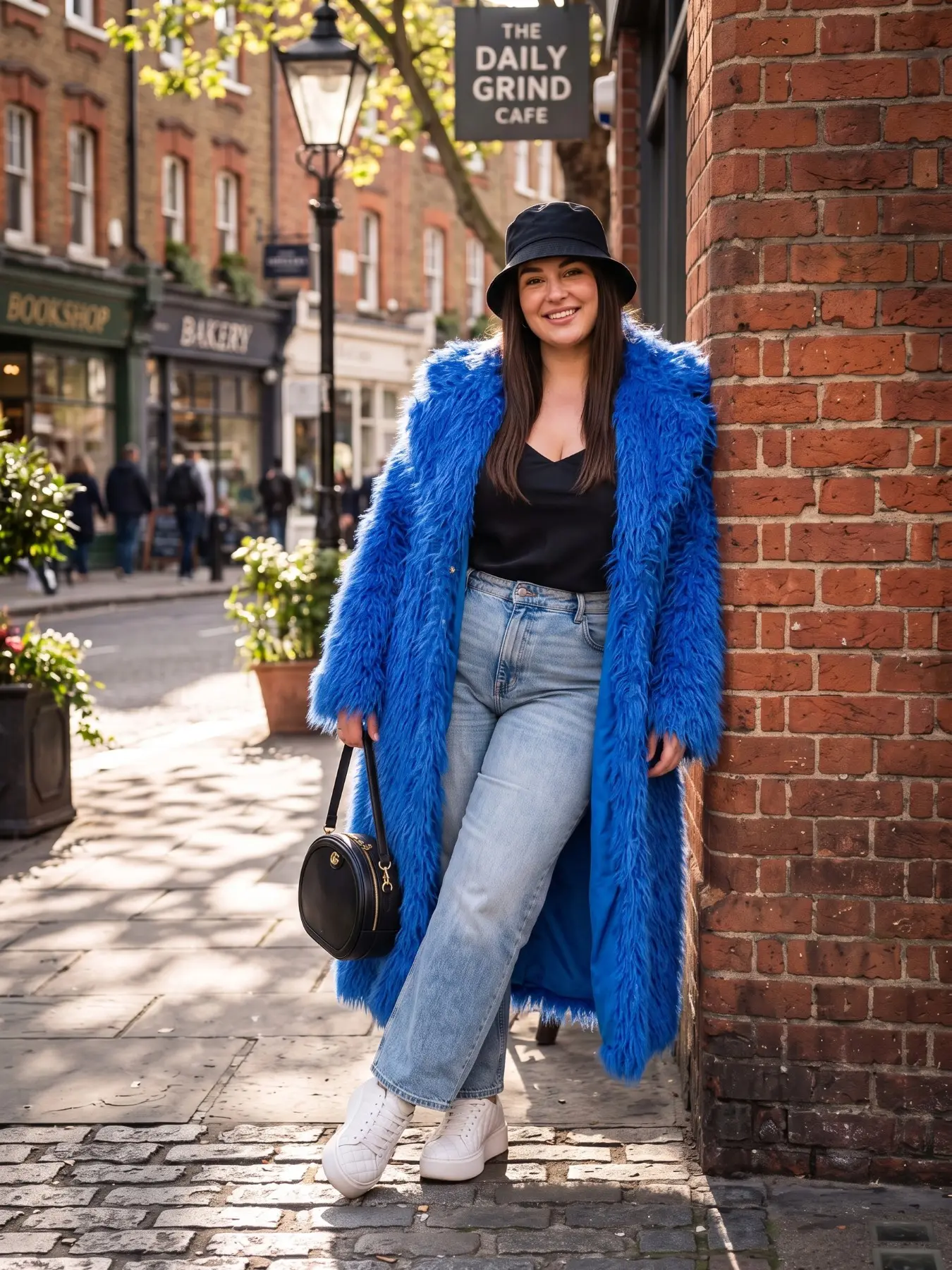 Plus Size Women's Long Faux Fur Coat Jackets, Loose Lazy Street Style, Autumn Winter Thick Warm Outerwear