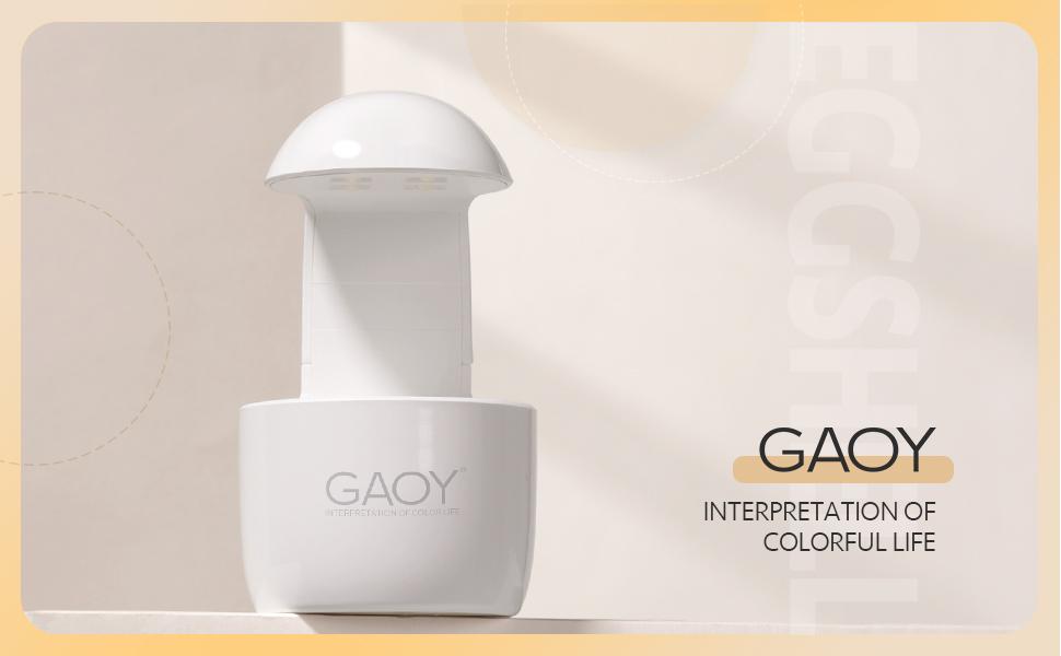 GAOY Mini UV Light for Gel Nails, Small Curing Light, Eggshell LED Nail Lamp, Fast Curing, White