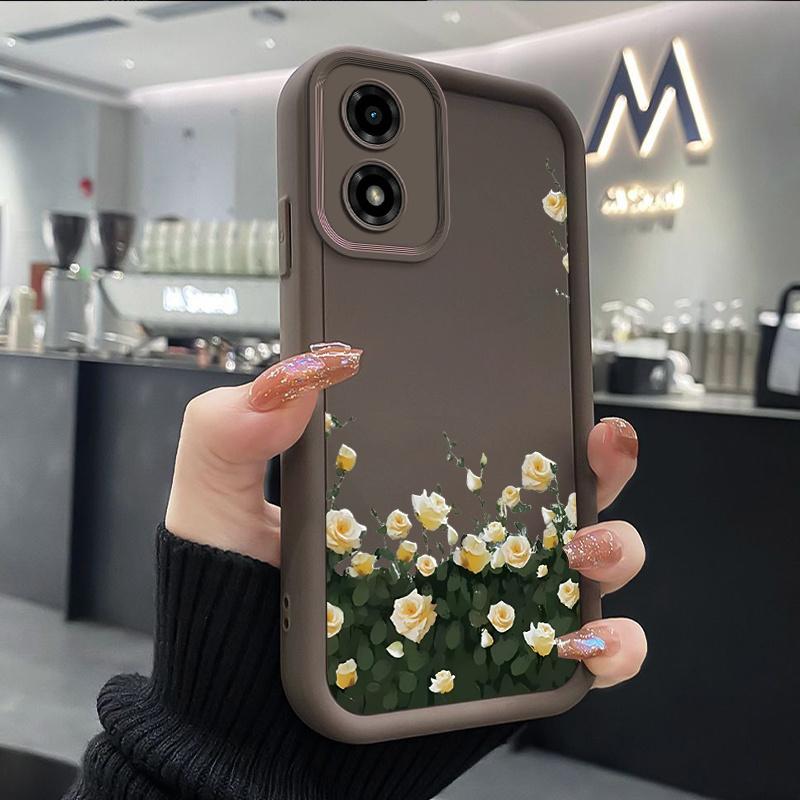1 Piece Elegant flowers Stylish For Moto G04S 4G Case With Comfortable feel Finish Featuring Impact Resistant For Casual
