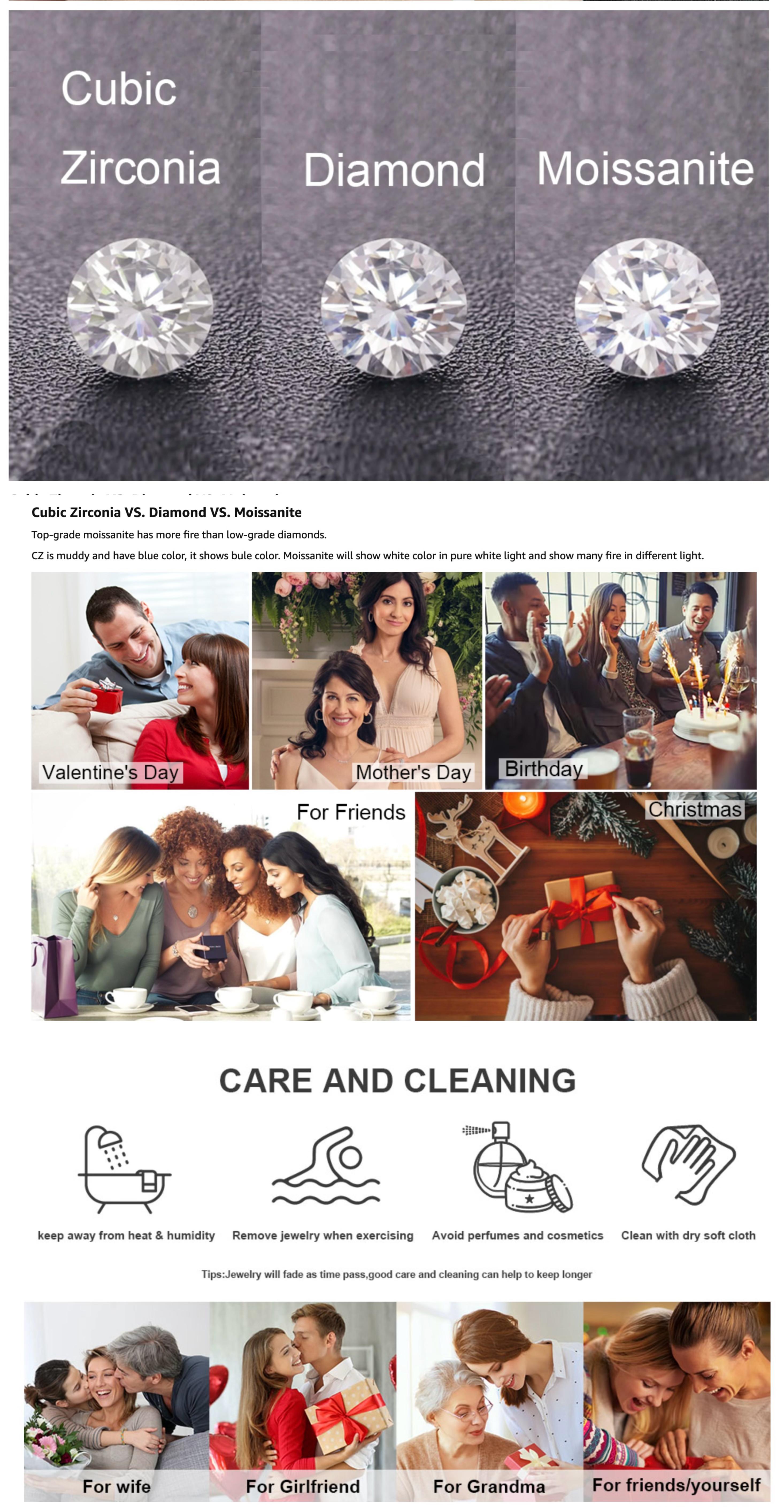 【#126 Halo Wishes】 Full Moissanite main stone and side stone rings  with 925 sterling silver Synthetic Moissanite